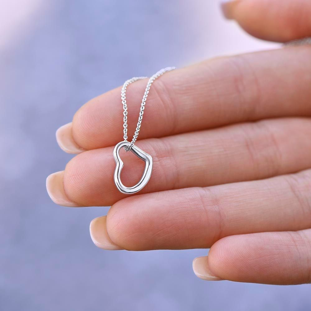 To My Bestie- Real Friends are the lasting kind - Birthday Delicate Heart Necklace
