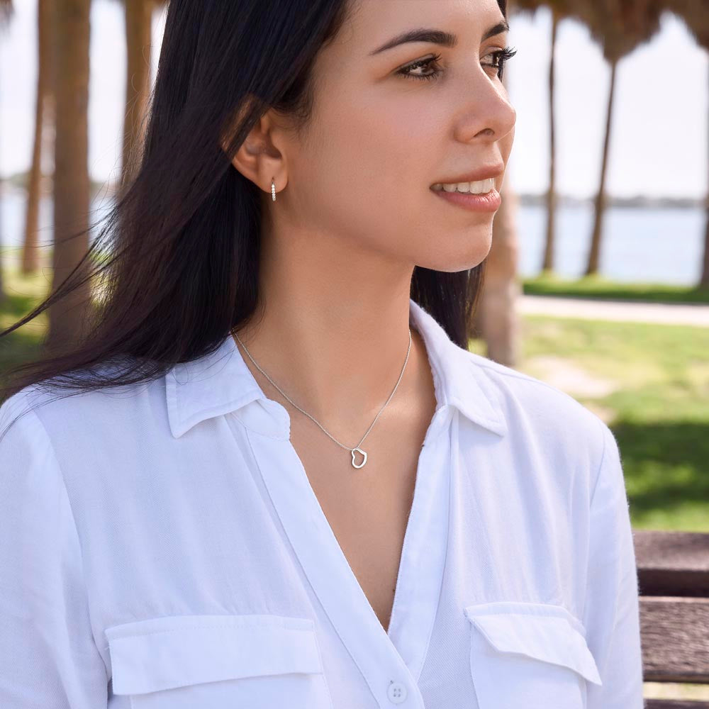 To My Bestie- Real Friends are the lasting kind - Birthday Delicate Heart Necklace