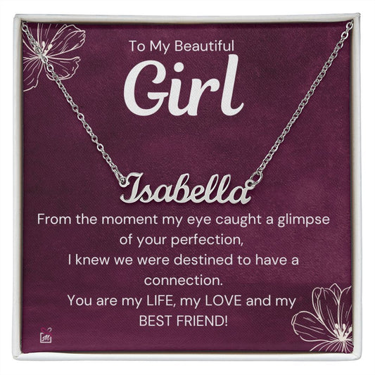 Customized Gift for Girlfriend - A Glimpse Of Your Perfection - Personalized Name Necklace