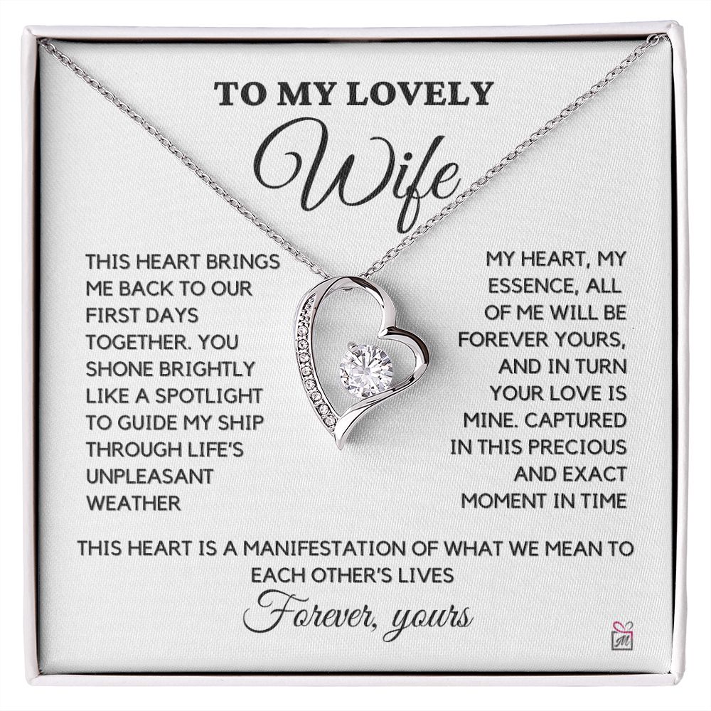 To Wife - Forever Yours - Forever Love Necklace