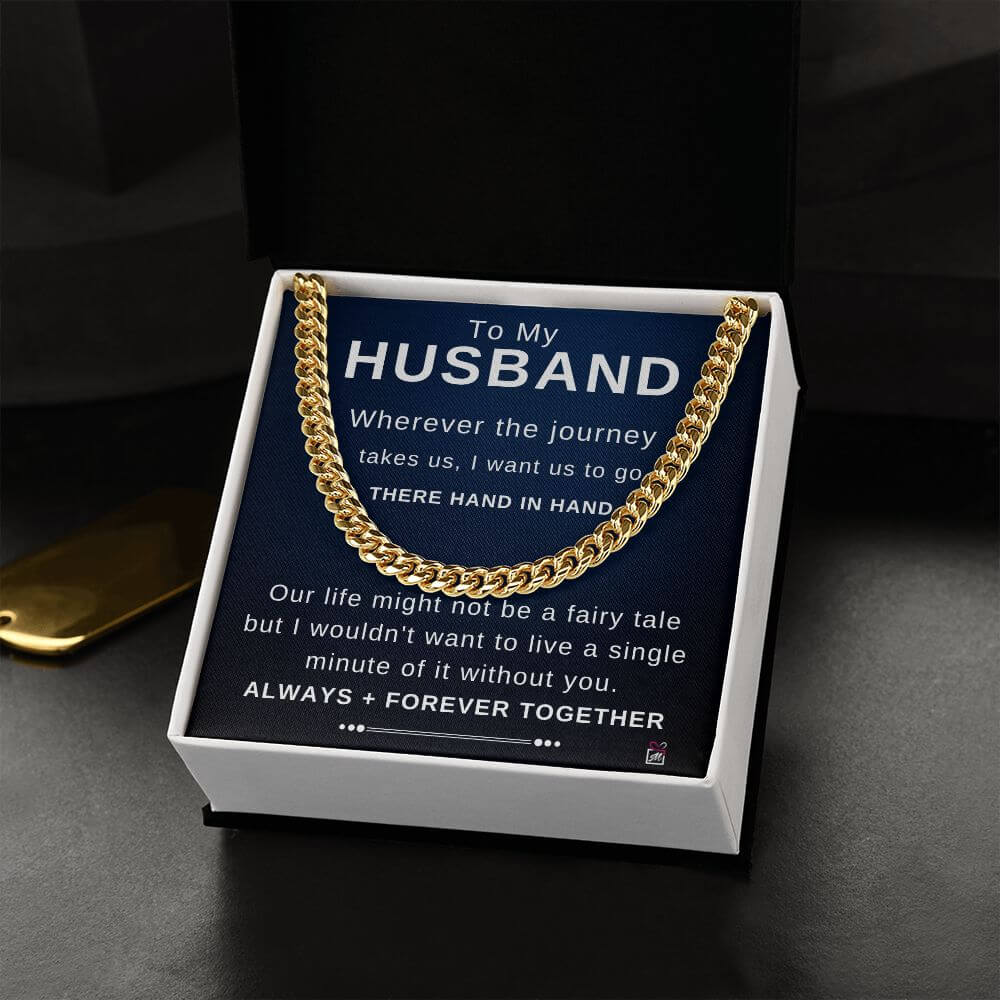 To Husband - Hand In Hand - Cubal Link Chain