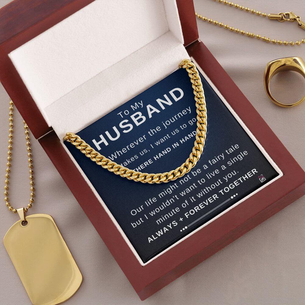 To Husband - Hand In Hand - Cubal Link Chain