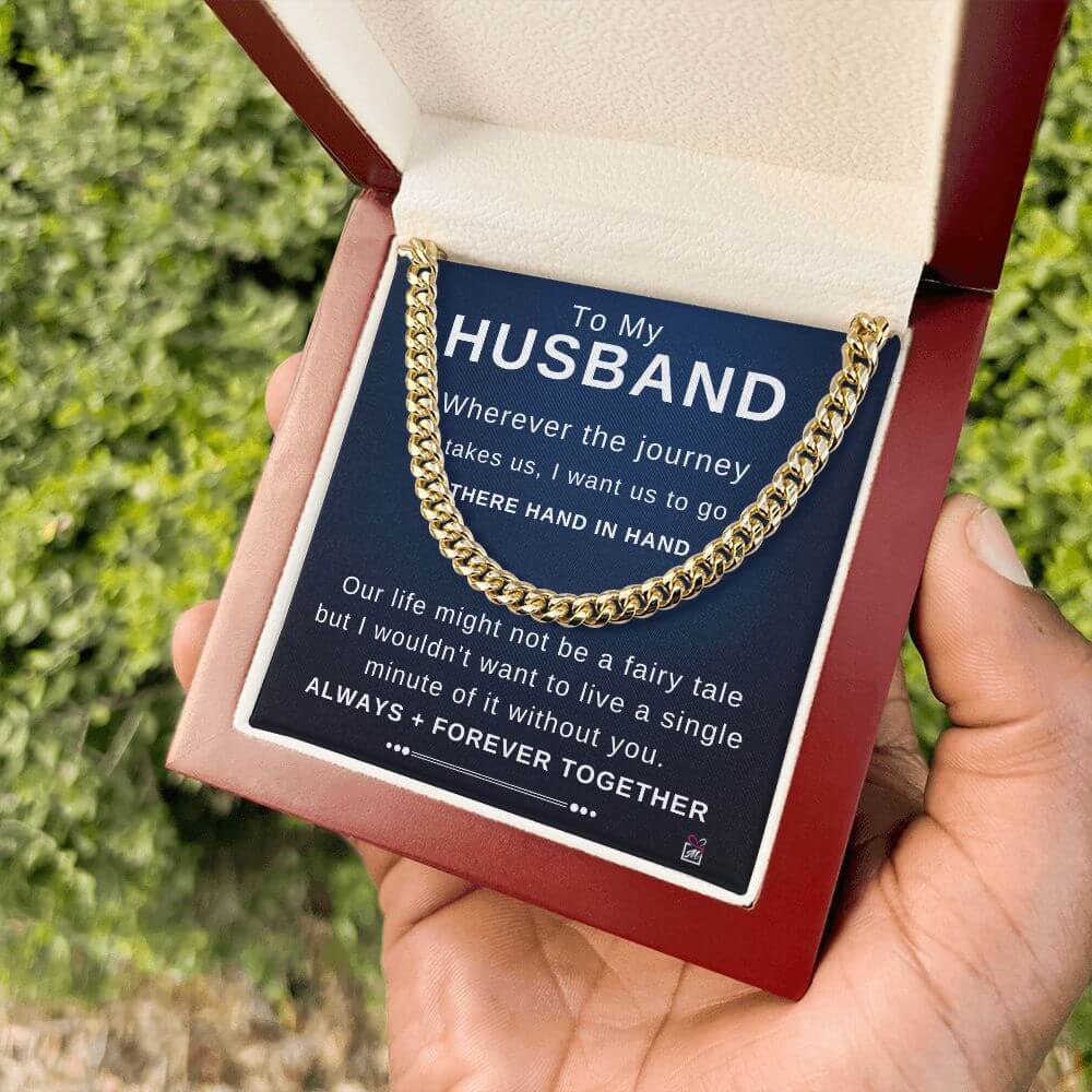 To Husband - Hand In Hand - Cubal Link Chain