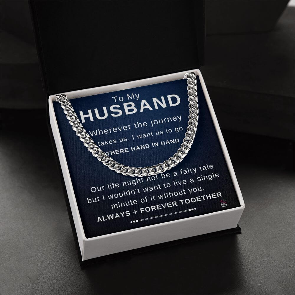 To Husband - Hand In Hand - Cubal Link Chain