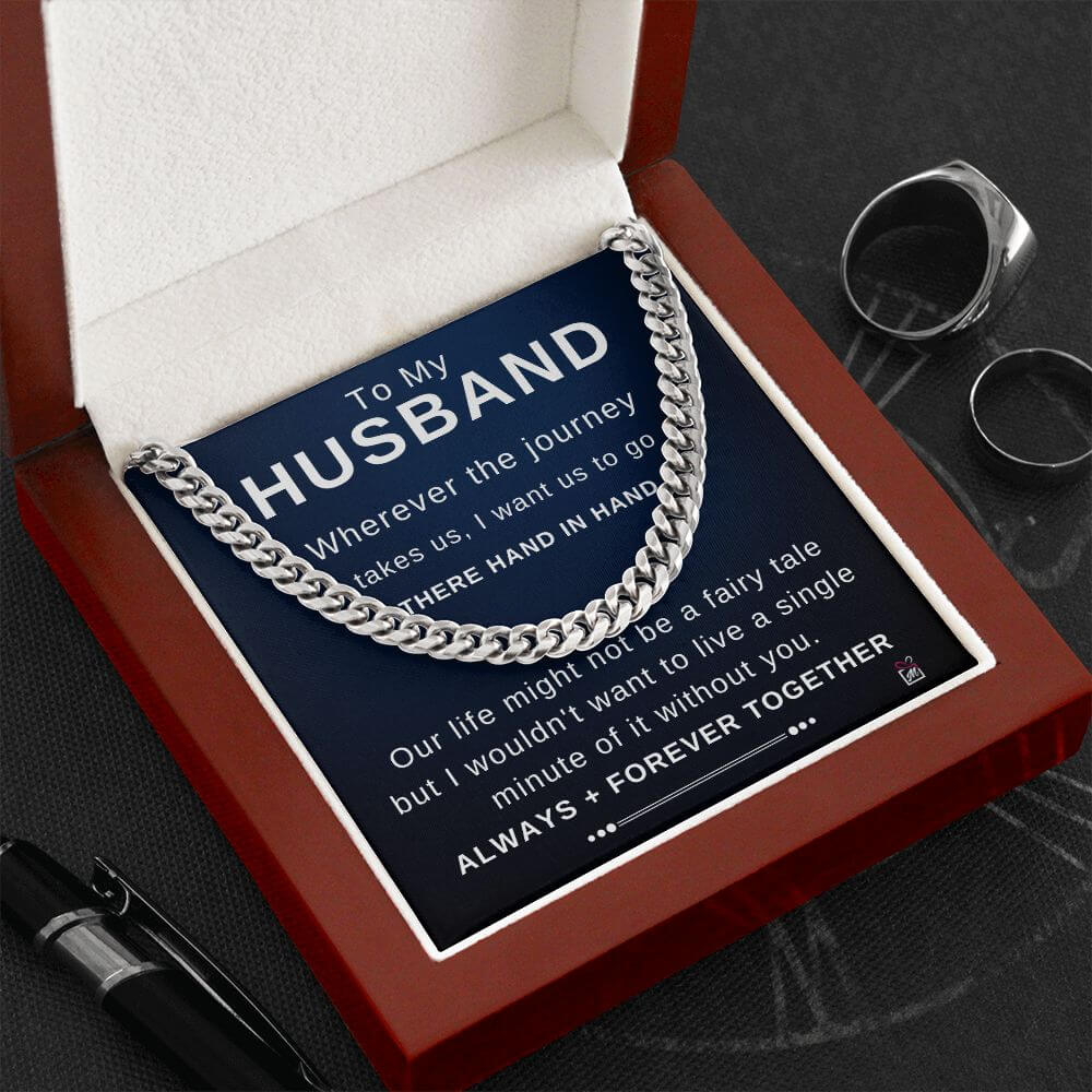 To Husband - Hand In Hand - Cubal Link Chain